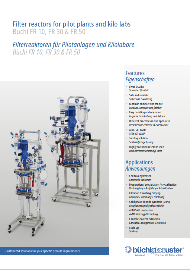 Filter reactors for pilot plants and kilo labs